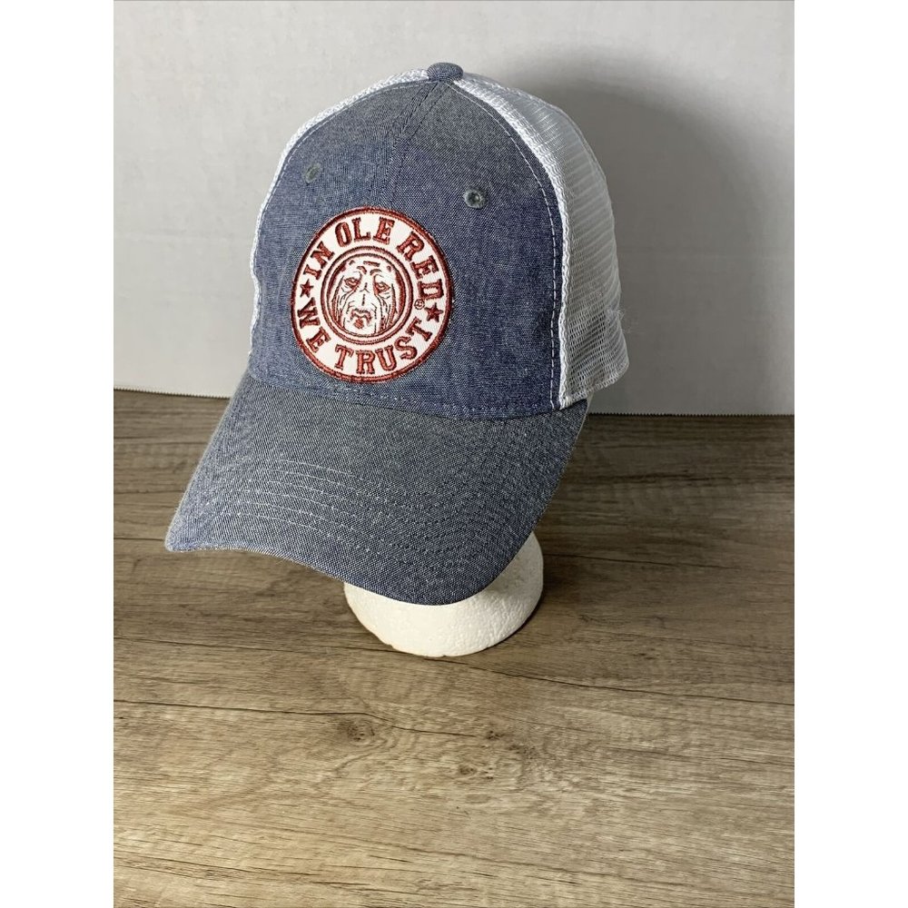 In Ole Red We Trust Gray Mesh Strap Back Hat Ole Red Dog